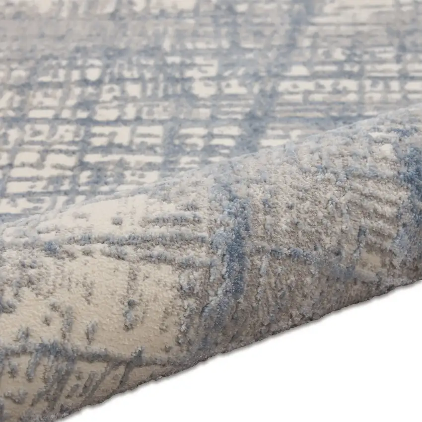 Ivory Abstract Power Loom Area Rug Photo 9