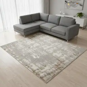 Photo of Ivory Abstract Power Loom Area Rug