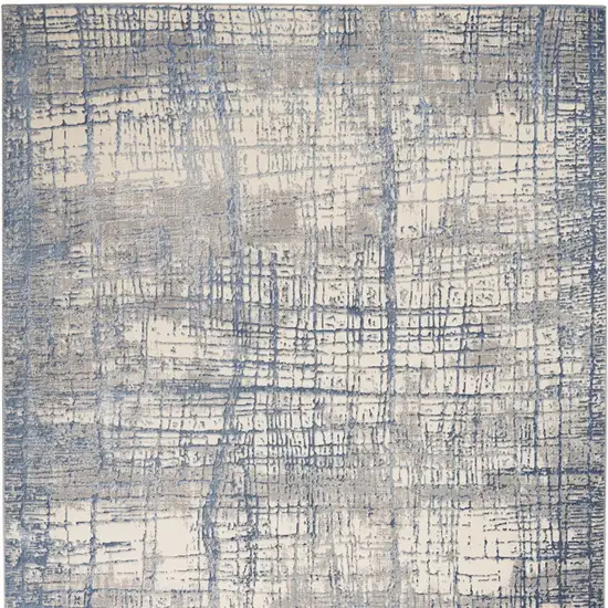 Ivory Abstract Power Loom Area Rug Photo 8