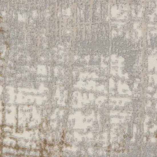 Ivory Abstract Power Loom Area Rug Photo 2