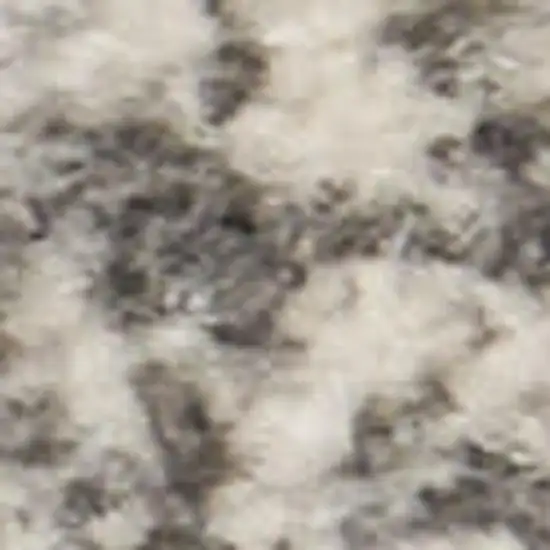 Ivory Abstract Power Loom Area Rug Photo 3