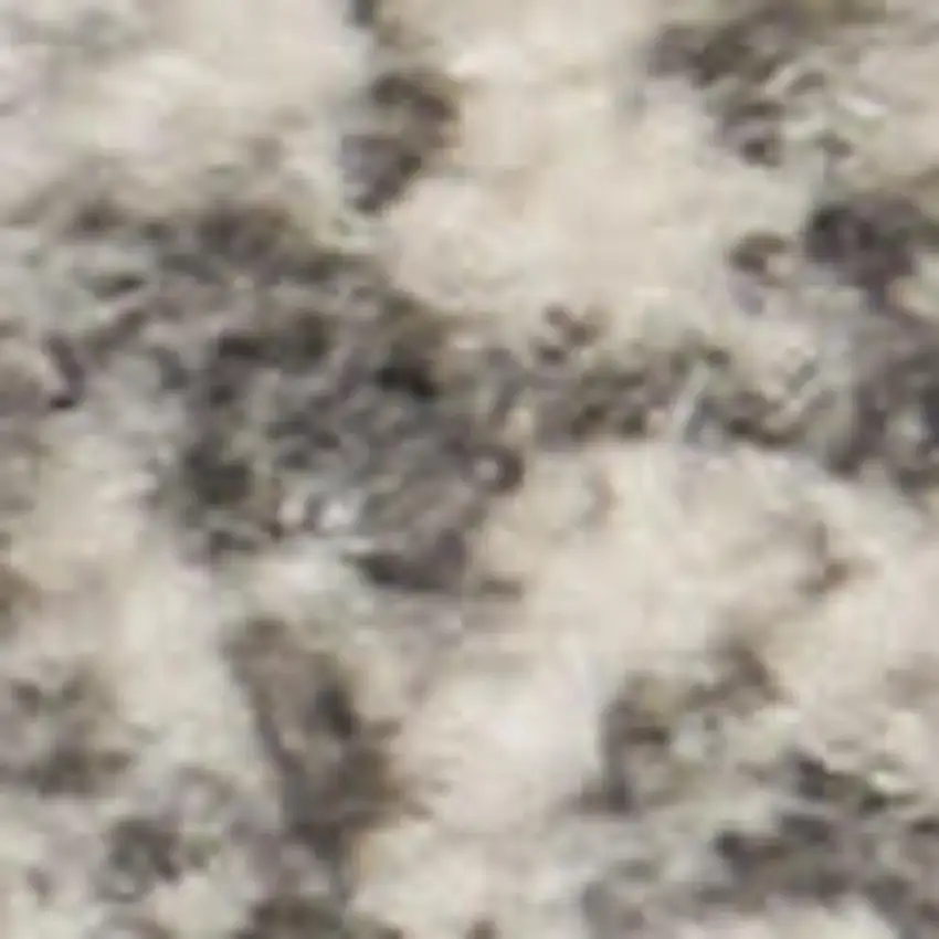 Ivory Abstract Power Loom Area Rug Photo 3