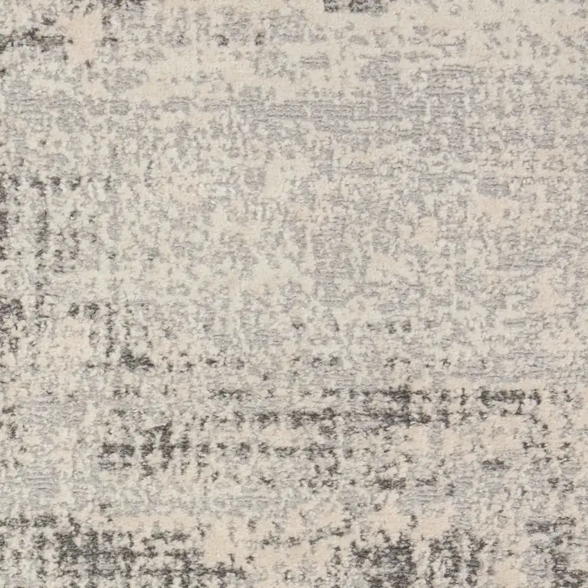 Ivory Abstract Power Loom Area Rug Photo 4