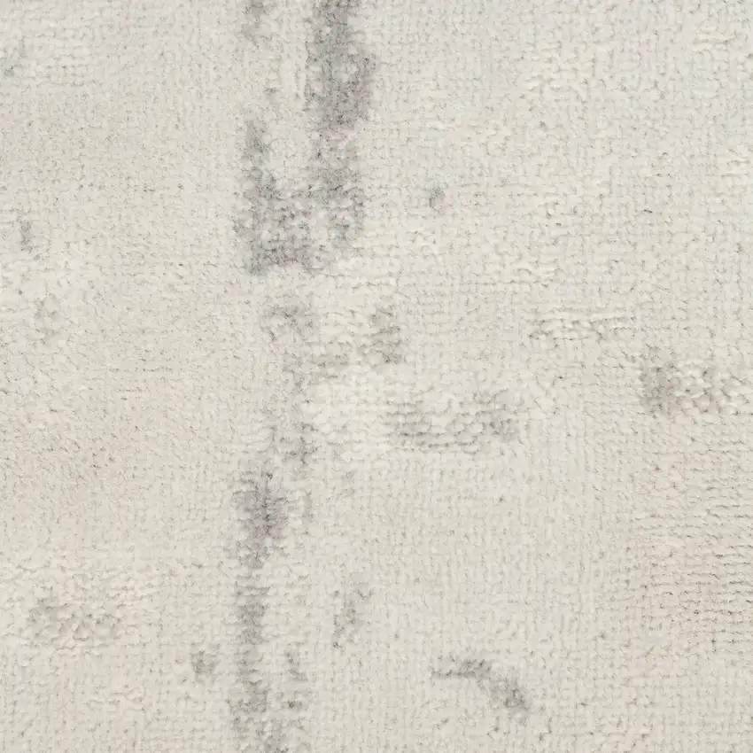 Ivory Abstract Power Loom Area Rug Photo 8