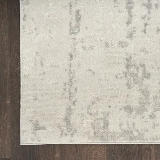 Ivory Abstract Power Loom Area Rug Photo 7