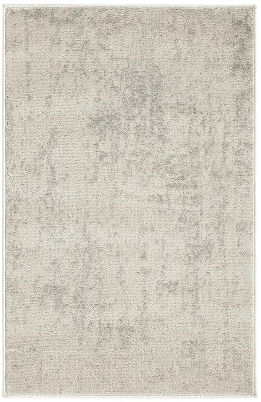 Ivory Abstract Power Loom Area Rug Photo 4