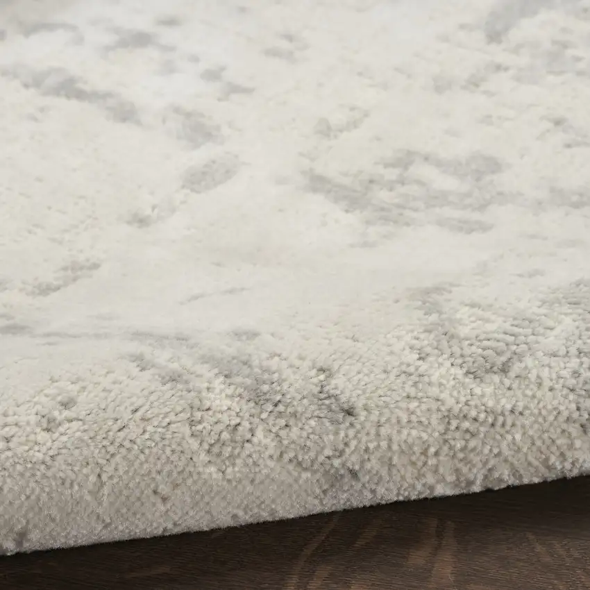 Ivory Abstract Power Loom Area Rug Photo 9