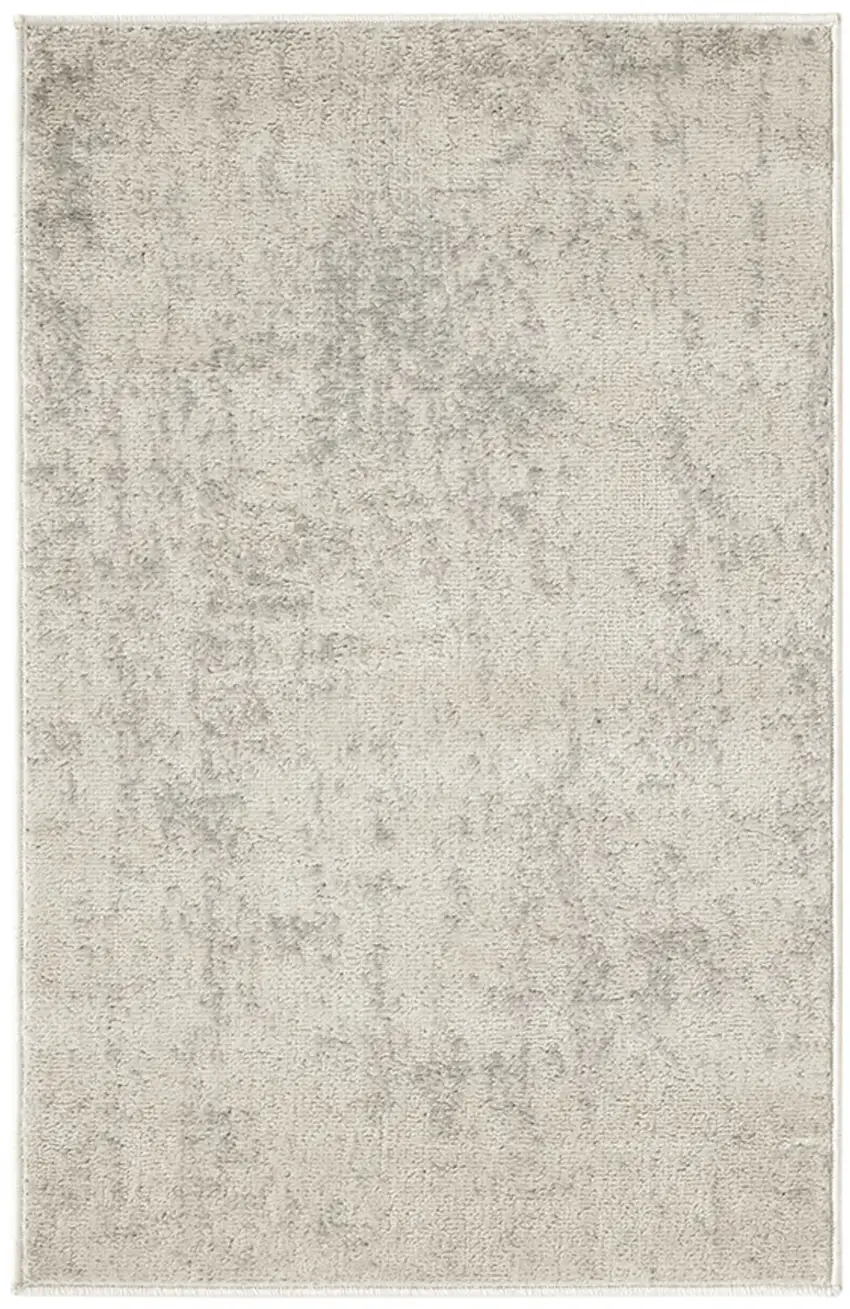 Ivory Abstract Power Loom Area Rug Photo 2