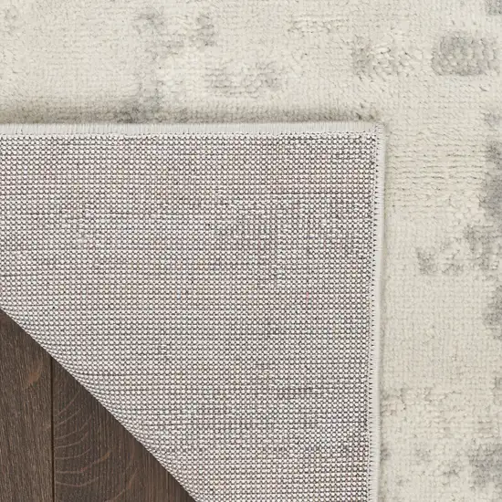 Ivory Abstract Power Loom Area Rug Photo 6