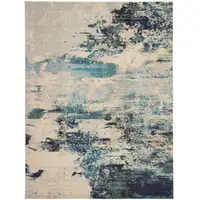Photo of Ivory Abstract Power Loom Area Rug