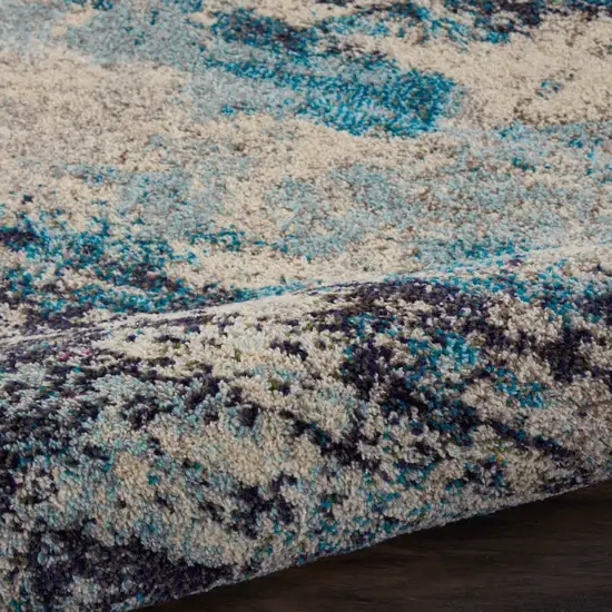 Ivory Abstract Power Loom Area Rug Photo 8