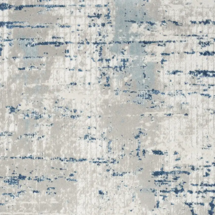 Ivory Abstract Power Loom Area Rug Photo 4