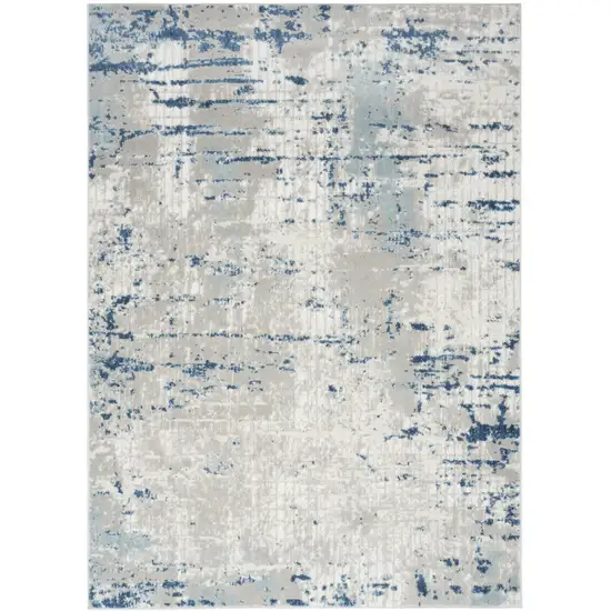 Ivory Abstract Power Loom Area Rug Photo 2