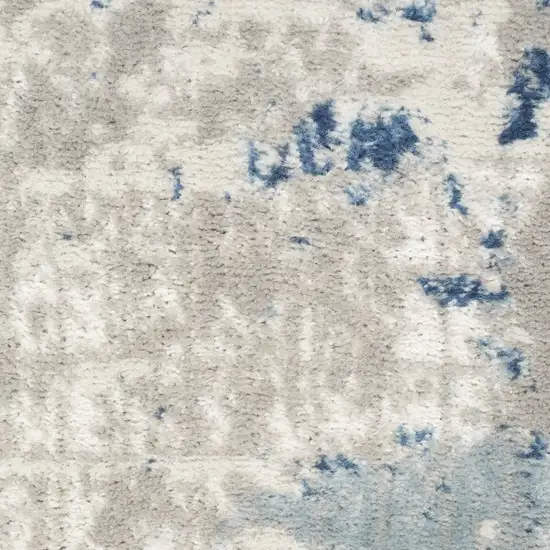 Ivory Abstract Power Loom Area Rug Photo 3