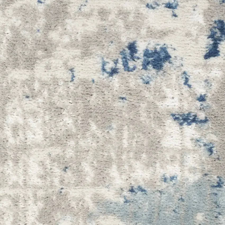 Ivory Abstract Power Loom Area Rug Photo 3