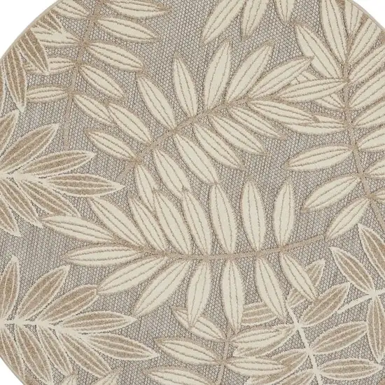 Ivory Abstract Power Loom Area Rug Photo 7