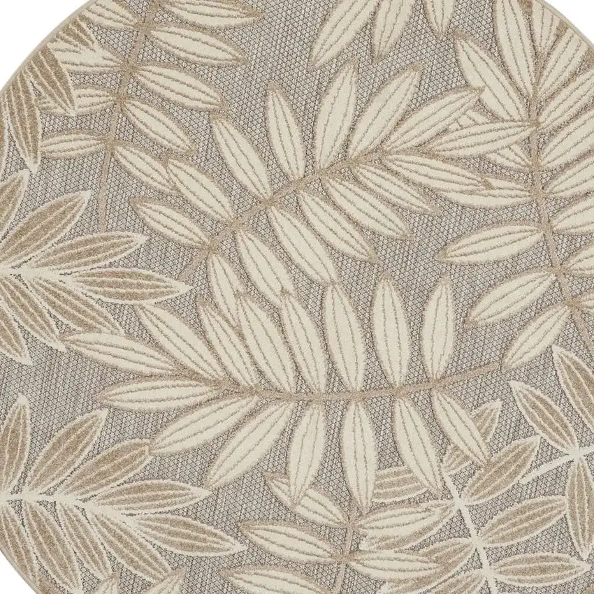 Ivory Abstract Power Loom Area Rug Photo 7