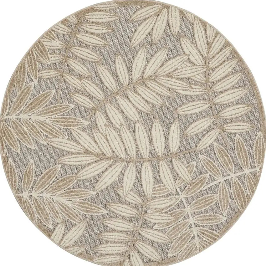 Ivory Abstract Power Loom Area Rug Photo 1