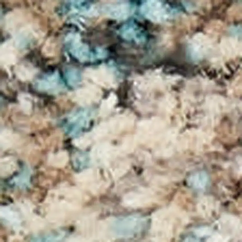 Ivory Abstract Power Loom Area Rug Photo 4