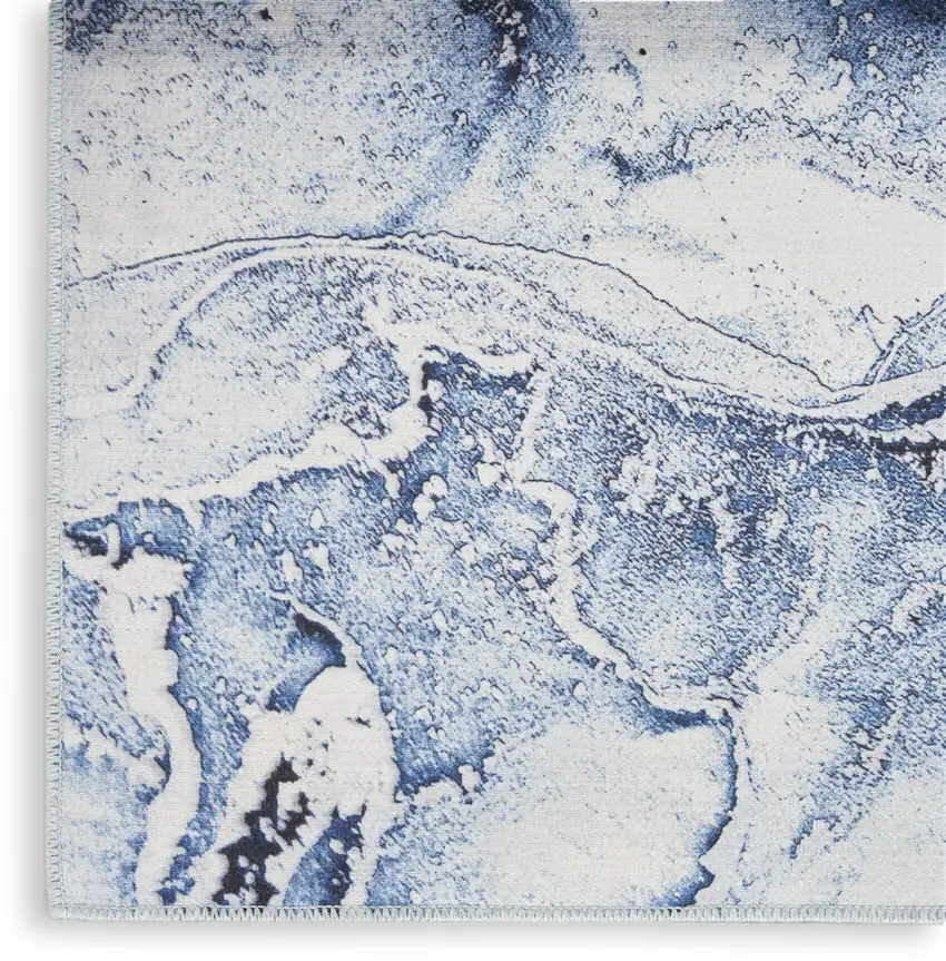 Ivory Abstract Power Loom Area Rug Photo 9