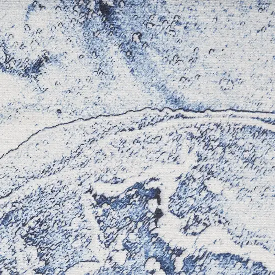 Ivory Abstract Power Loom Area Rug Photo 5