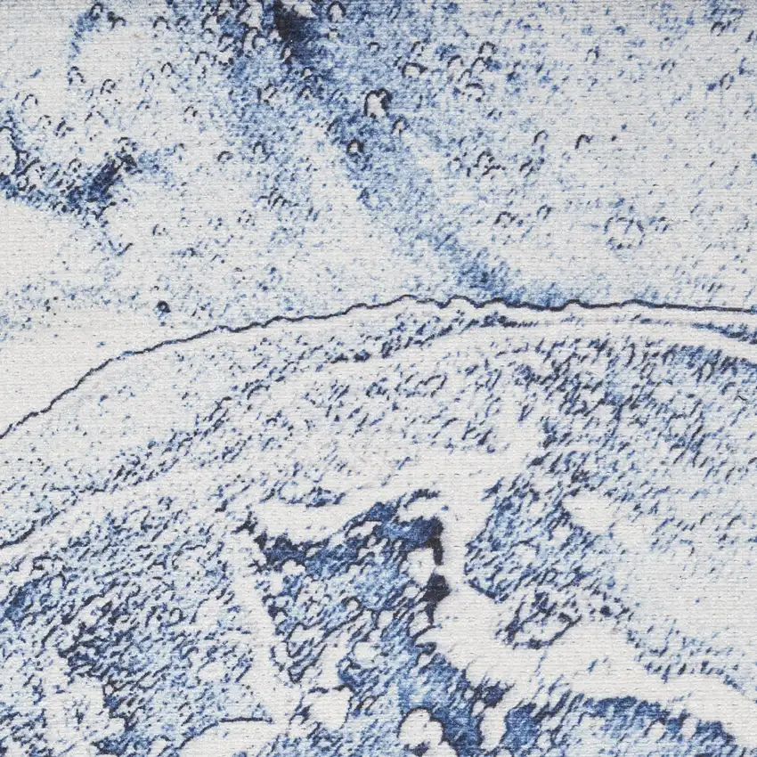 Ivory Abstract Power Loom Area Rug Photo 5