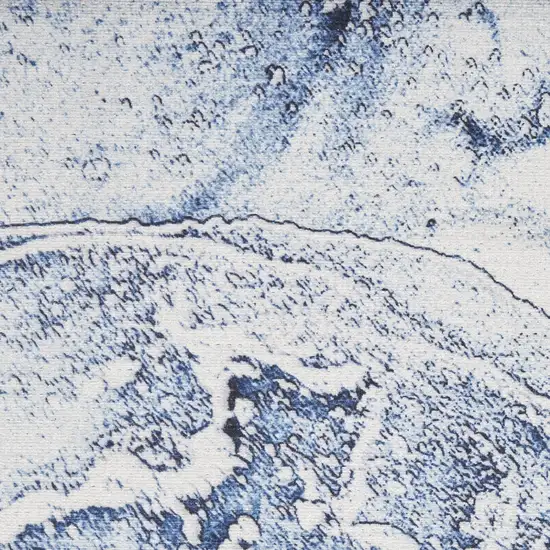 Ivory Abstract Power Loom Area Rug Photo 3