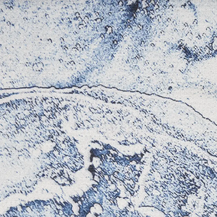 Ivory Abstract Power Loom Area Rug Photo 3