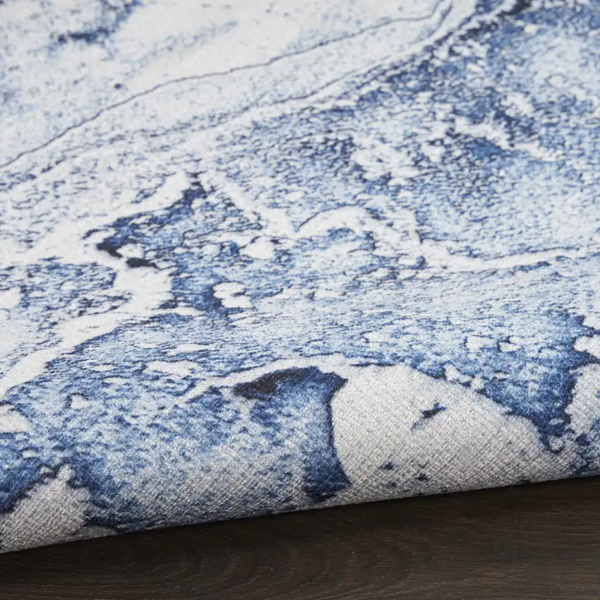 Ivory Abstract Power Loom Area Rug Photo 8