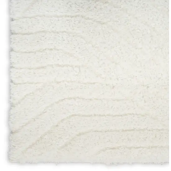 Ivory Abstract Power Loom Area Rug Photo 4