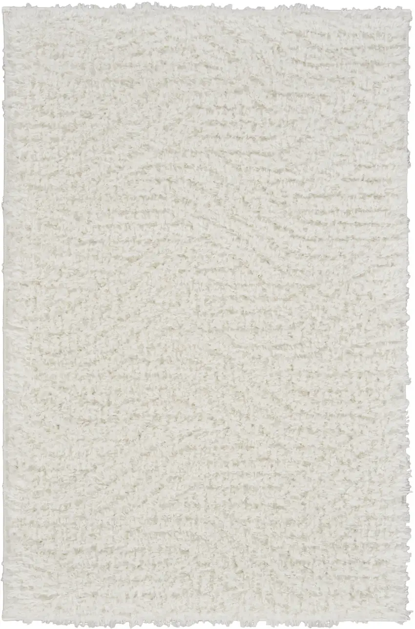 Ivory Abstract Power Loom Area Rug Photo 5