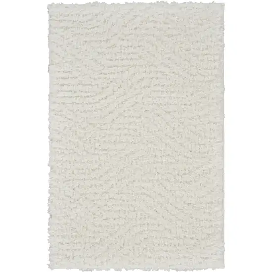 Ivory Abstract Power Loom Area Rug Photo 1
