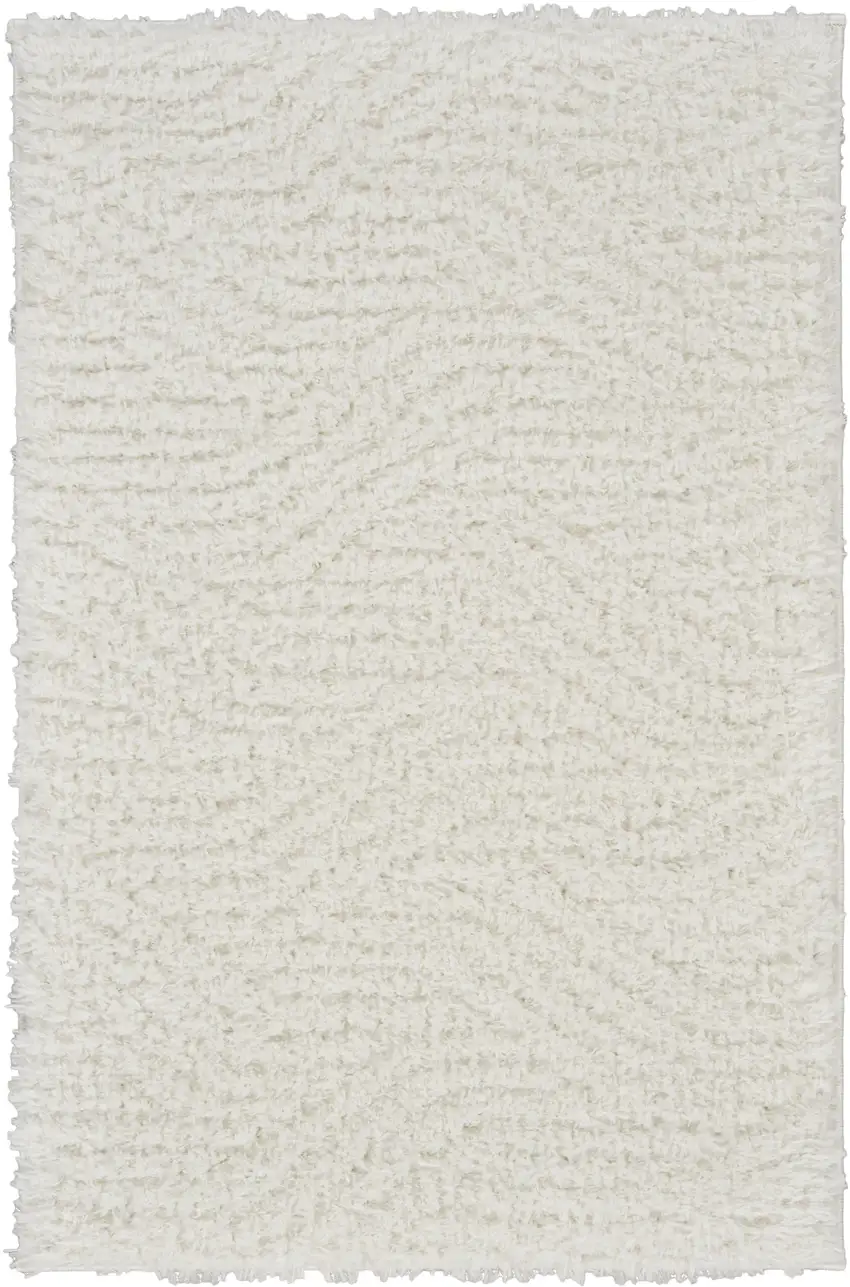Ivory Abstract Power Loom Area Rug Photo 1