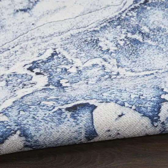 Ivory Abstract Power Loom Area Rug Photo 6