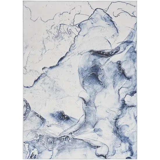 Ivory Abstract Power Loom Area Rug Photo 2