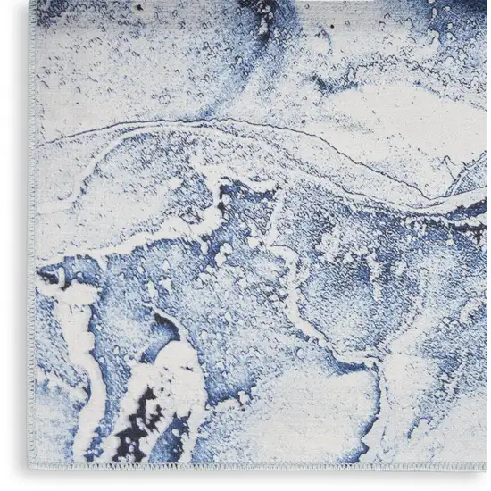 Ivory Abstract Power Loom Area Rug Photo 7