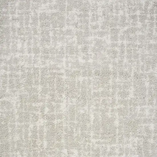 Ivory Abstract Shag Power Loom Area Rug Photo 4
