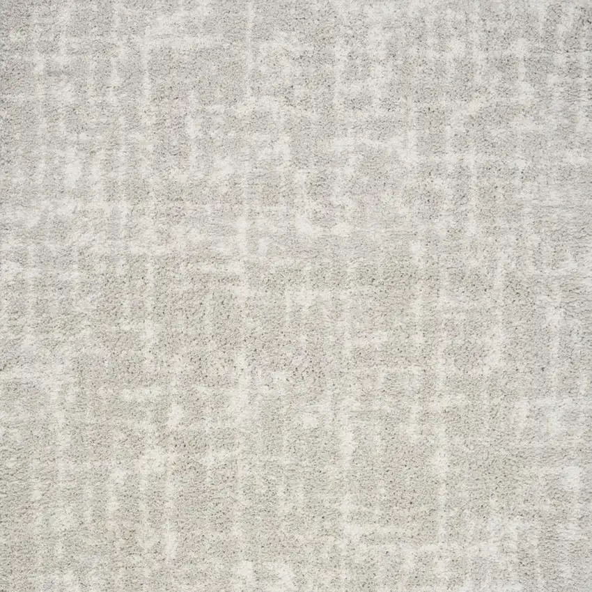 Ivory Abstract Shag Power Loom Area Rug Photo 4