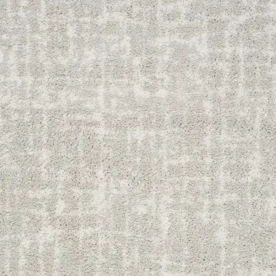 Ivory Abstract Shag Power Loom Area Rug Photo 7