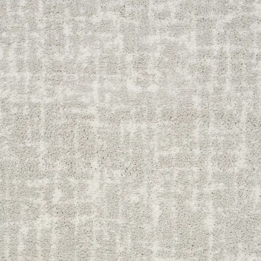 Ivory Abstract Shag Power Loom Area Rug Photo 7
