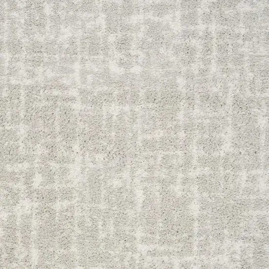 Ivory Abstract Shag Power Loom Area Rug Photo 3