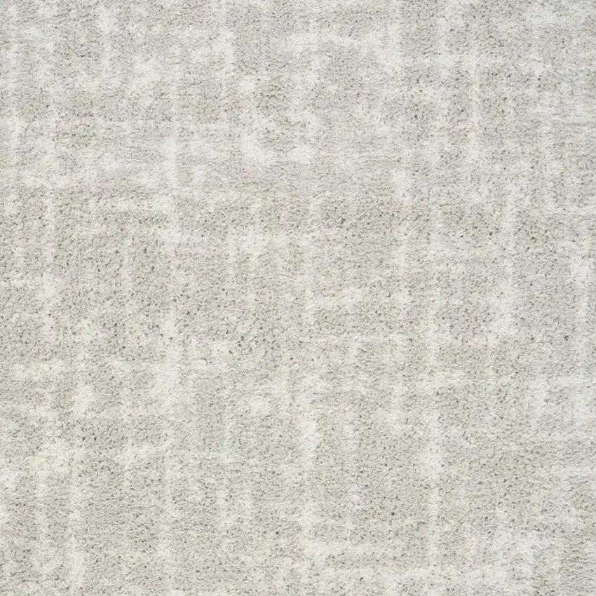 Ivory Abstract Shag Power Loom Area Rug Photo 3