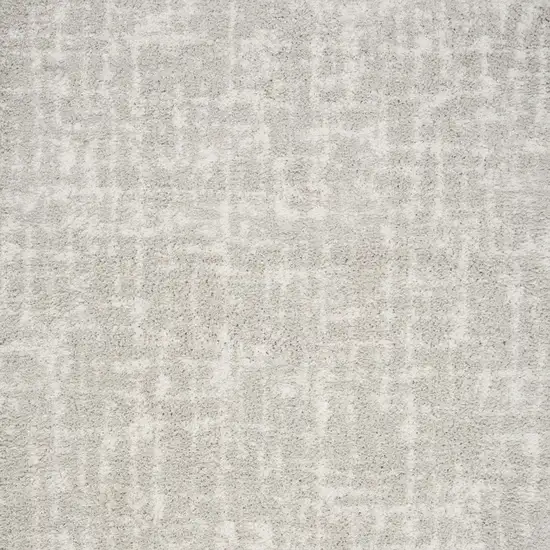 Ivory Abstract Shag Power Loom Area Rug Photo 8