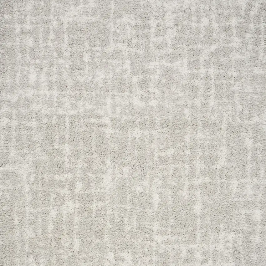 Ivory Abstract Shag Power Loom Area Rug Photo 8