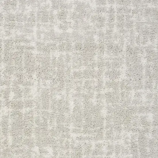 Ivory Abstract Shag Power Loom Area Rug Photo 3