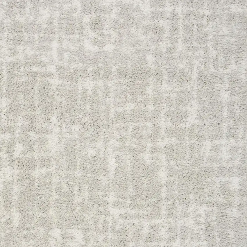 Ivory Abstract Shag Power Loom Area Rug Photo 3