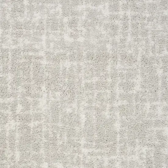 Ivory Abstract Shag Power Loom Area Rug Photo 7