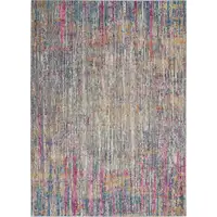 Photo of Ivory Abstract Striations Area Rug