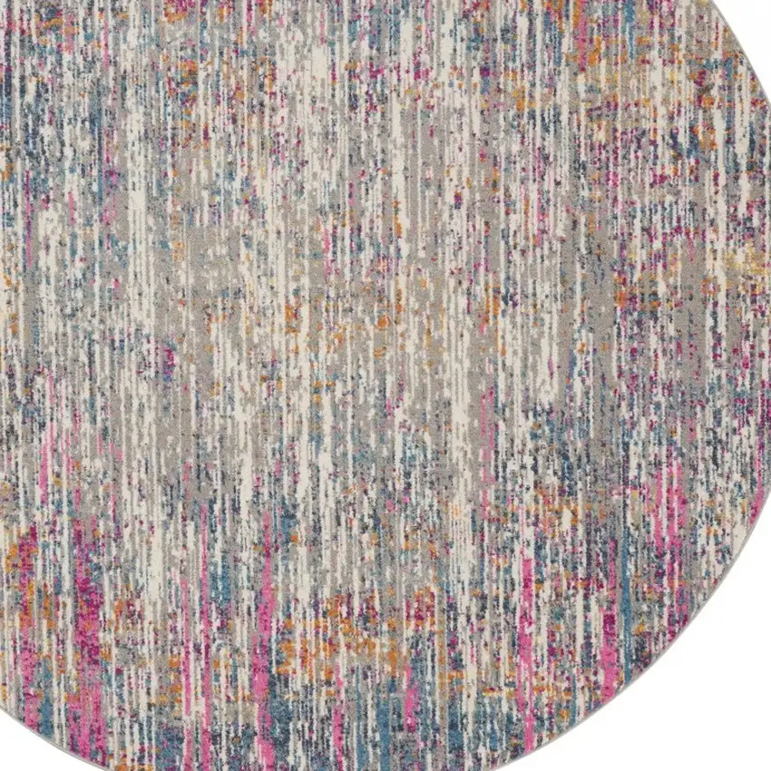 Ivory Abstract Striations Area Rug Photo 6