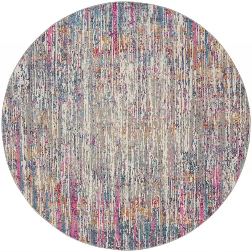 Ivory Abstract Striations Area Rug Photo 1